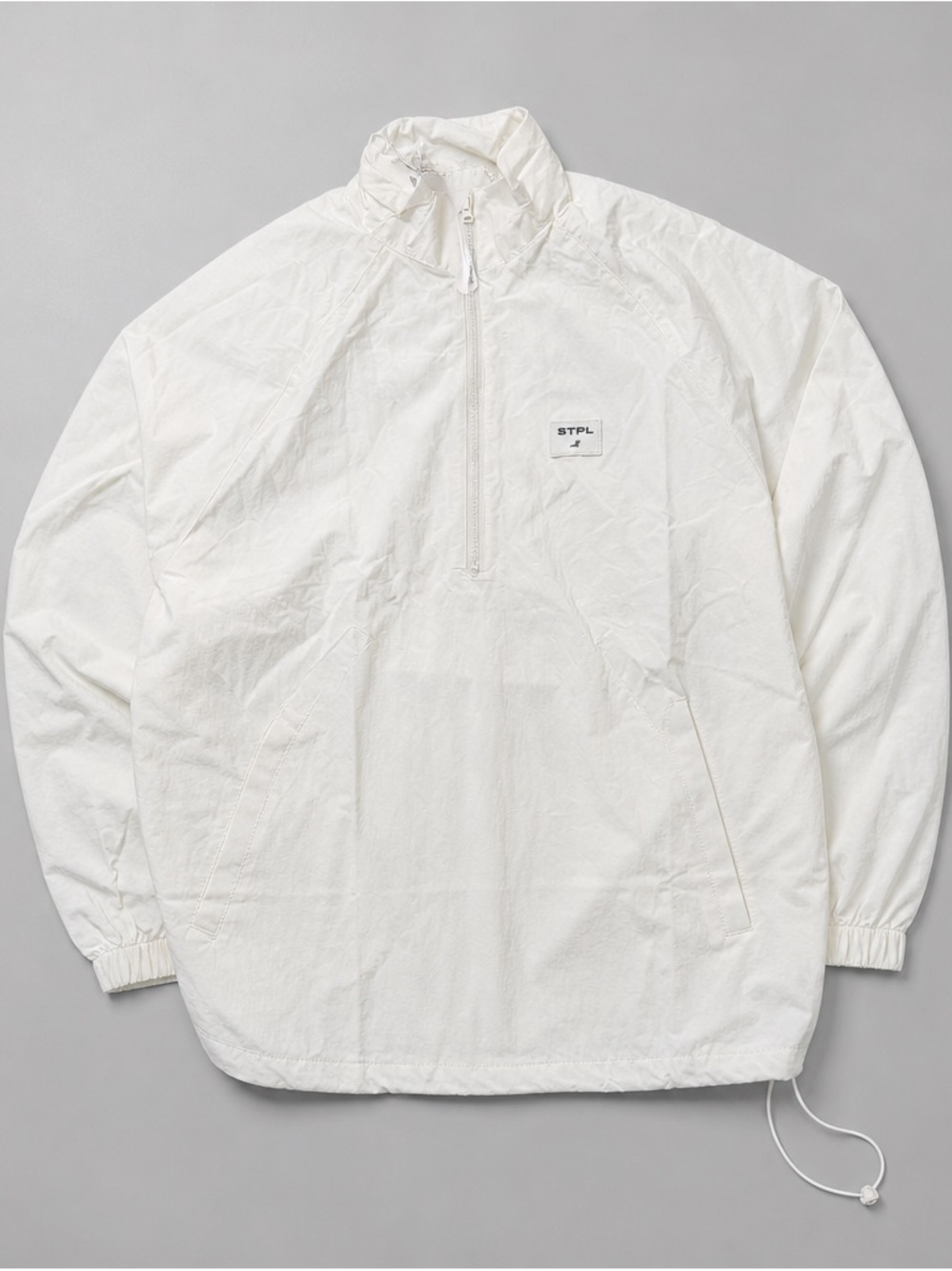 Staple Pigeon Half Zip Windbreaker Jacket STPL Men's M Cream NWT